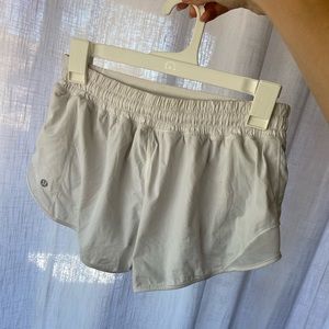 white lululemon hotty hot shorts low rise/2.5 inseam